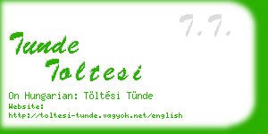 tunde toltesi business card